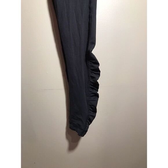 Lululemon Speed‎ Tight IV Womens Sz 4 Pockets Zip Ruched Ankle Reflector Black - Picture 4 of 7